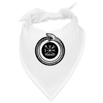 Wikinger Symbol Nordisch Zeichen Schlange Vegvisir - Bandana - Weiß - Vorne