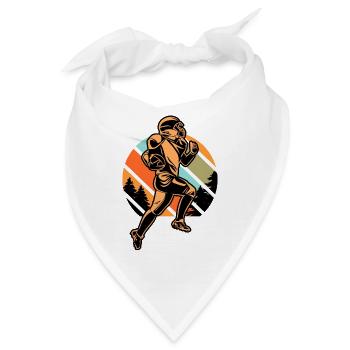 Retro Vintage American Football Sport - Bandana - Weiß - Vorne