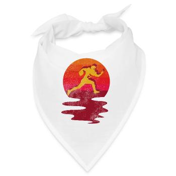 Retro Vintage American Football Sport - Bandana - Weiß - Vorne