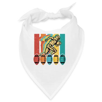 Retro Vintage American Football Sport - Bandana - Weiß - Vorne