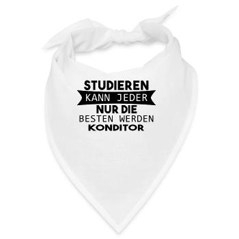 Konditor Geschenk - Bandana - Weiß - Vorne