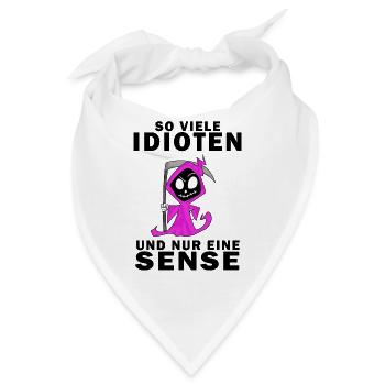 Sensenmann Damen Sarkastisch Provokation - Bandana - Weiß - Vorne