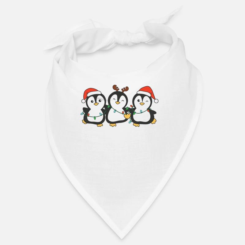 Pingouins Animaux de Noël Mignons Pingouins Bandana