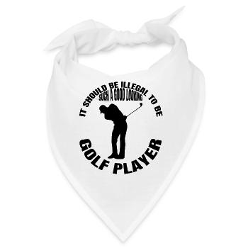 Golf Spruch Golfschläger Golfball Golfspielerin - Bandana - Weiß - Vorne