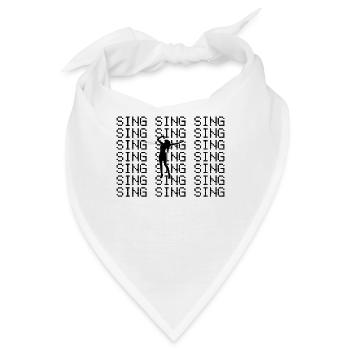 Singen - Bandana - Weiß - Vorne