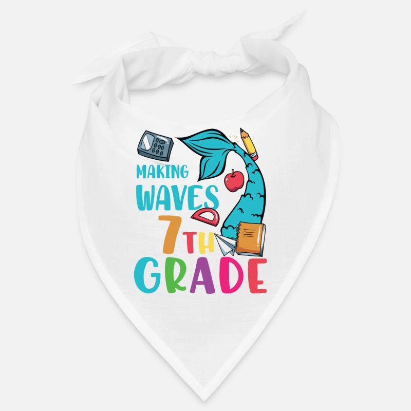 Making Waves In 7th Grade Retro Groovy Women Bandana