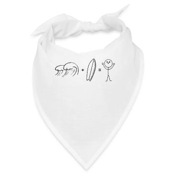 Surfen, Wellen, Surfen, Surfen, - Bandana - Weiß - Vorne