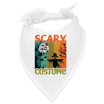 Happy Halloween Party Hexe Fledermaus Grusel Spuk - Bandana - Weiß - Vorne