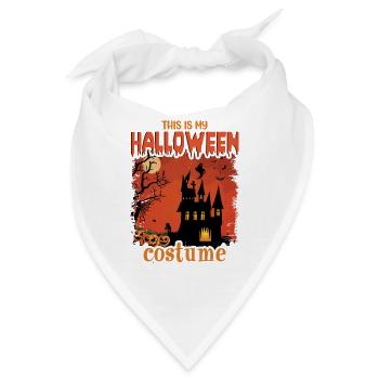 Happy Halloween Party Hexe Fledermaus Grusel Spuk - Bandana - Weiß - Vorne