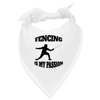 Fechten lustige Fechter Spruch witziger Kampfsport - Bandana - Weiß - Vorne
