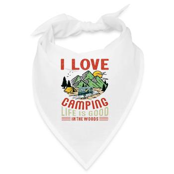 Camping Campingplatz zelten Zelt Wohnwagen Wälder - Bandana - Weiß - Vorne