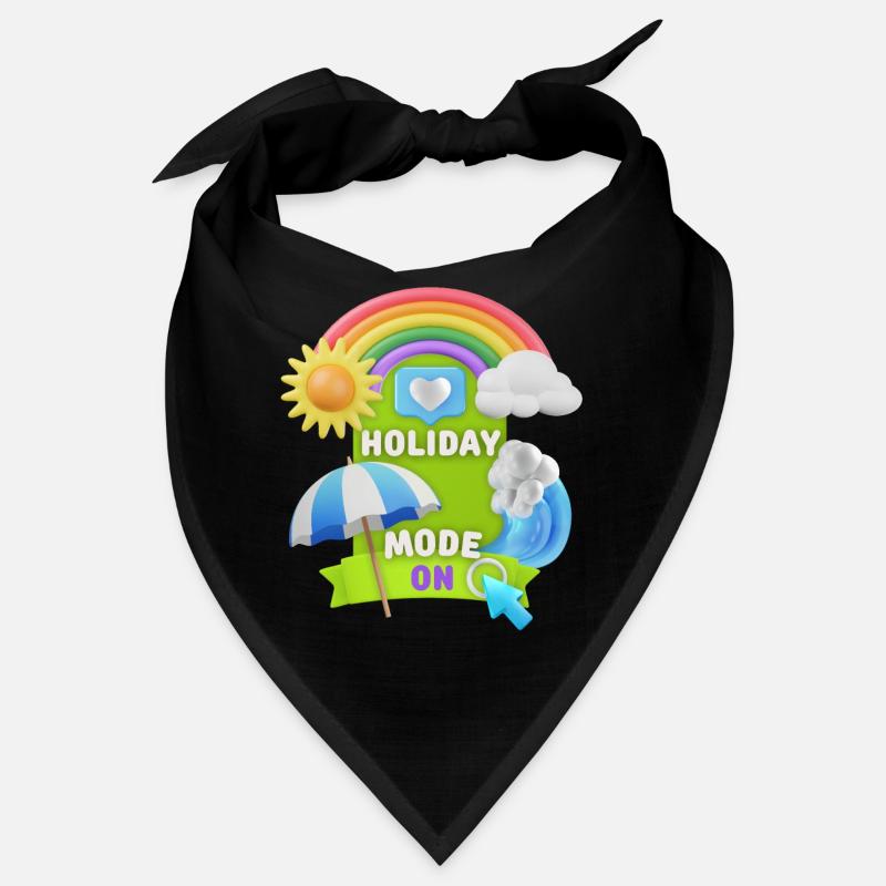 Urlaub, Holiday-Mode-On lustiger Spruch, 3D Design Bandana