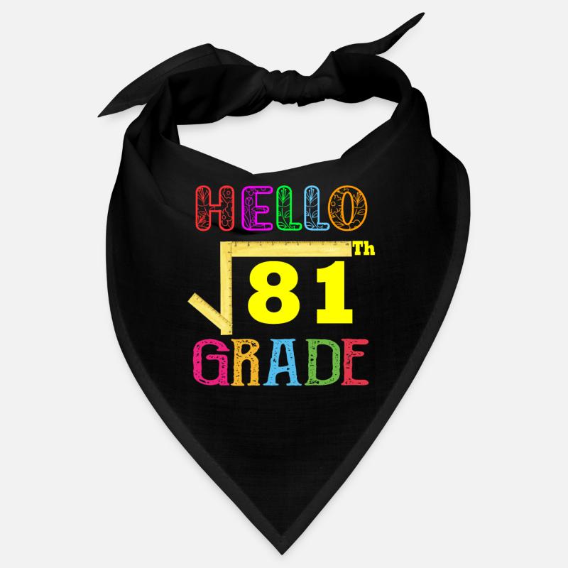 Hello 9th Grade Funny Square Root of 81 Math Bandana