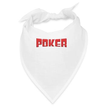 Poker - Bandana - Weiß - Vorne