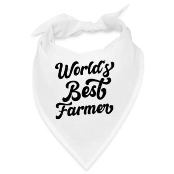 The World's Best Farmer Tractor Driving Farming Ag - Bandana - Weiß - Vorne