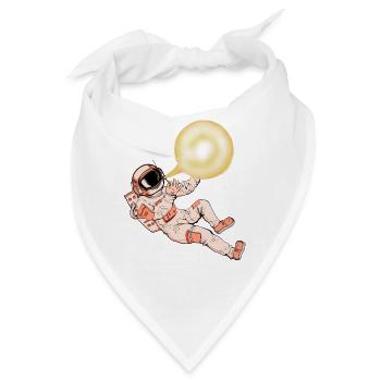 Astronaut mit Raumanzug Mond Raumfahrt Raumschiff - Bandana - Weiß - Vorne