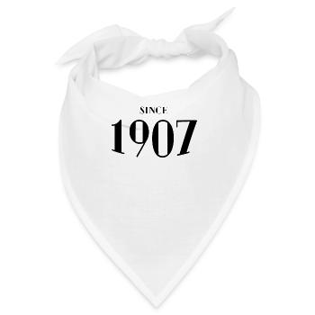 Lustiger Geburtstag seit 1907 - Bandana - Weiß - Vorne