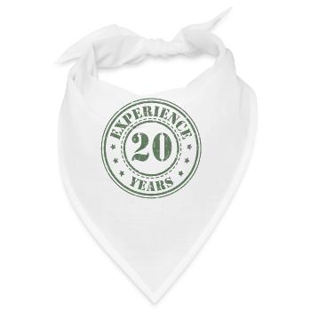 20 Geburtstag 20 Jahre Erfahrung - Bandana - Weiß - Vorne