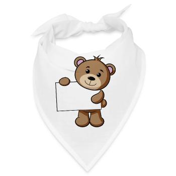 Teddy Schild - Bandana - Weiß - Vorne