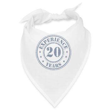 20 Geburtstag 20 Jahre Erfahrung - Bandana - Weiß - Vorne