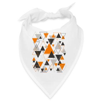 Dreieck Muster Design Orange - Bandana - Weiß - Vorne