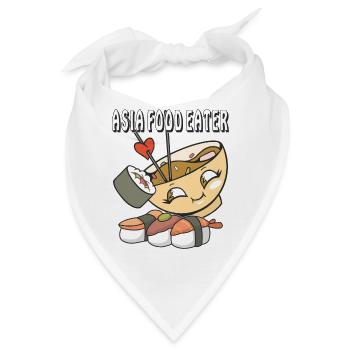 ASIA FOOD EATER - Bandana - Weiß - Vorne
