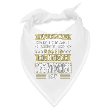 WAS EIN RICHTIGER TRAKTORIST IST - Bandana - Weiß - Vorne