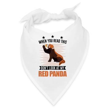 Roter Panda Geschenk Katzenbär Red Panda - Bandana - Weiß - Vorne