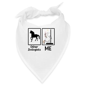 Zoologe Mythisches Einhorn Zootiere Zoologie - Bandana - Weiß - Vorne