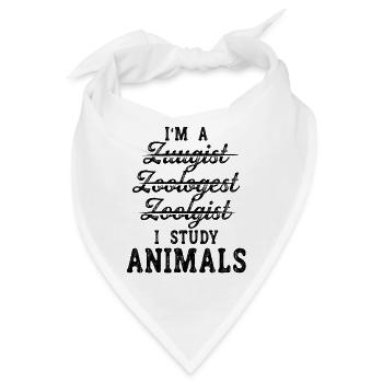 Zoologe Studieren von Zootieren Zootierhaltung - Bandana - Weiß - Vorne