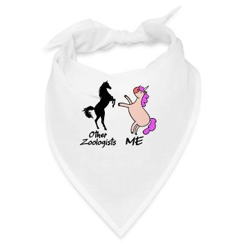 Zoologe Mythisches Einhorn Zootiere Zoologie - Bandana - Weiß - Vorne