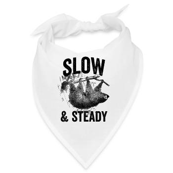 LANGSAM UND STETIG - Bandana - Weiß - Vorne