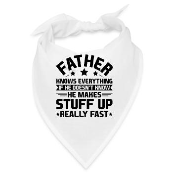 Papa schlechter Einfluss - Vater Geschenk - Bandana - Weiß - Vorne
