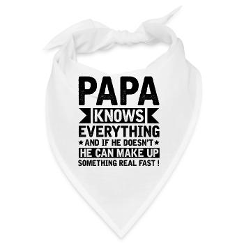 Papa schlechter Einfluss - Vater Geschenk - Bandana - Weiß - Vorne
