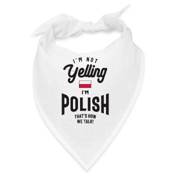 Ich schreie nicht, ich bin polnischer lustiger polnischer Stolz - Bandana - Weiß - Vorne