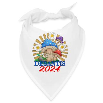 DeSantis 2024 Shirt, Pilz-T-Shirt, Amerika - Bandana - Weiß - Vorne