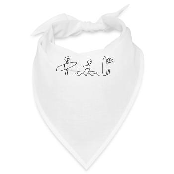 Surfing Stick Figure Surfers - Bandana - Weiß - Vorne