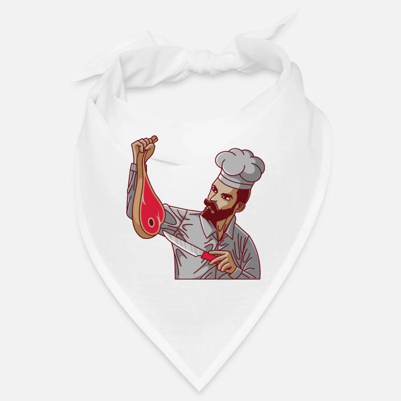 Turkish Restaurant Chef With T-Bone Steak And Bandana