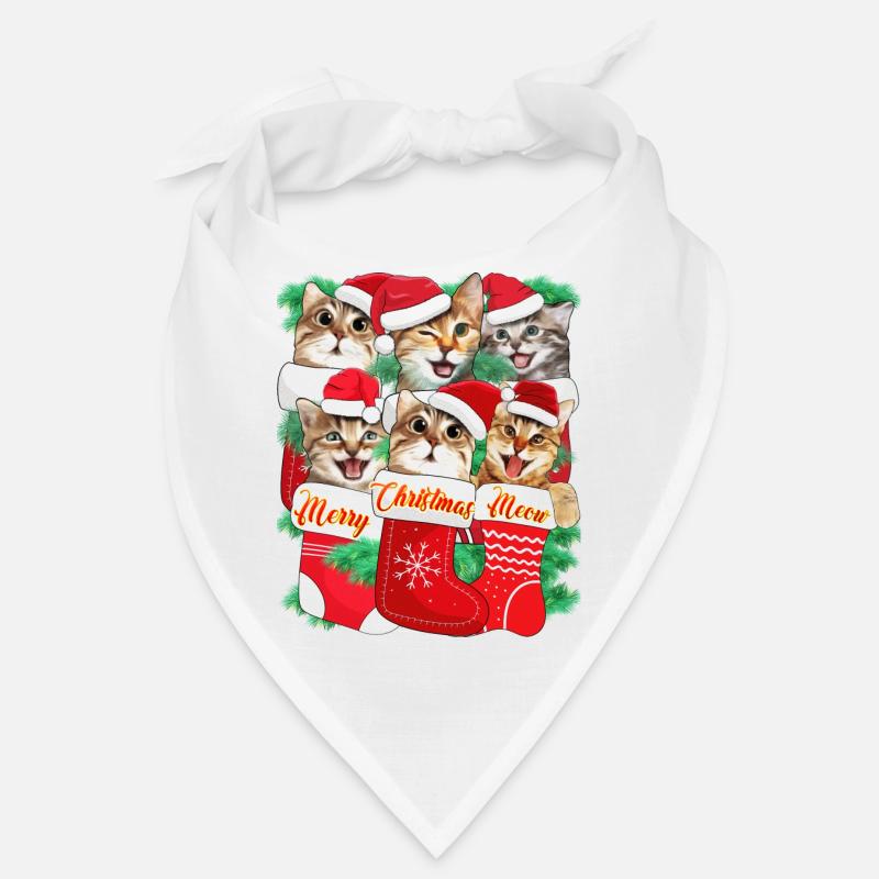 Xmas Cats inside Stocking for Christmas Bandana