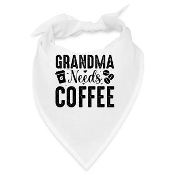 Oma Kaffee Kaffeetrinkerin Spruch Großmutter Omi - Bandana - Weiß - Vorne