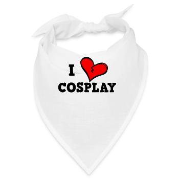 Ich liebe Cosplay - Bandana - Weiß - Vorne