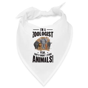 Zoologe Wildtiere Natur Studieren Zootiere - Bandana - Weiß - Vorne
