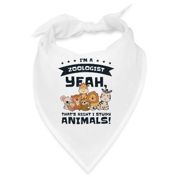 Zoologe Wildtiere Natur Studieren Zootiere - Bandana - Weiß - Vorne