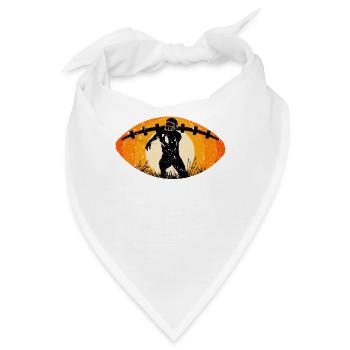 Retro Vintage American Football Sport - Bandana - Weiß - Vorne