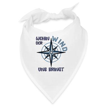 Wohin der wind uns bringt Segeln Wind Segler Boot - Bandana - Weiß - Vorne