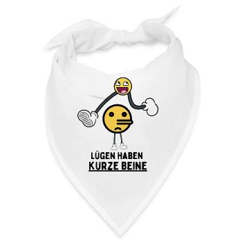 Lügen haben kurze Beine - lustiges Sprichwort - Bandana - Weiß - Vorne