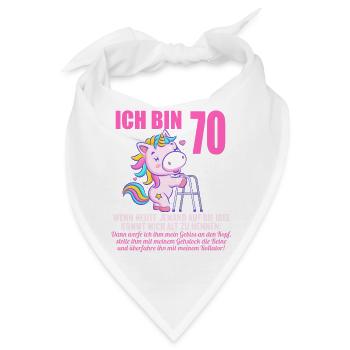 70 Jahre idee mich alt zu nennen 70 Geburtstag - Bandana - Weiß - Vorne