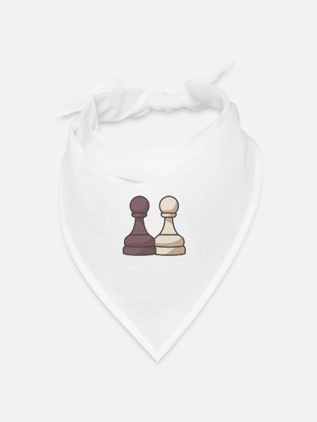 Joueur d’échecs Jeu d’échiquier - Bandana - blanc
