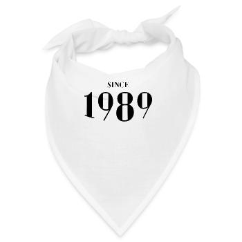 Lustiger Geburtstag seit 1989 - Bandana - Weiß - Vorne