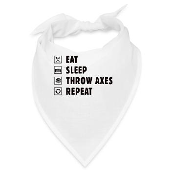 Holz Forstwirtschaft Axtwerfen Axtsport Wald - Bandana - Weiß - Vorne